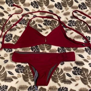 Jolyn Suit Set Maroon